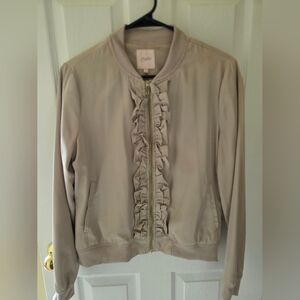 Candie's Taupe Ruffled Jacket